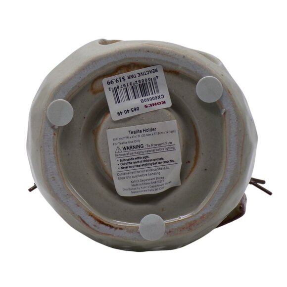 Hallmark Snowman w/Star & Snowflake Cutouts Design Tealight Holder 9" - Picture 7 of 7